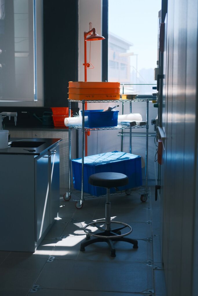 Clean organized modern research interior